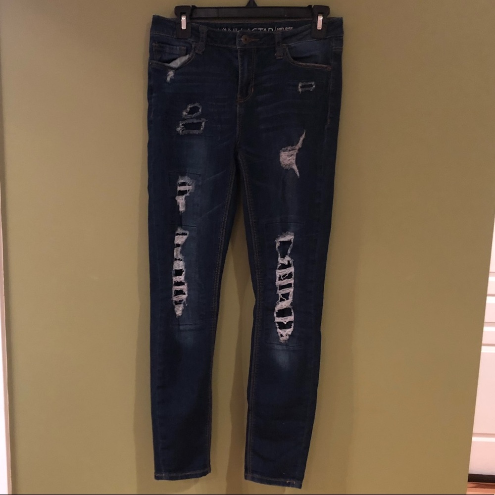 Mid rise skinny jeans